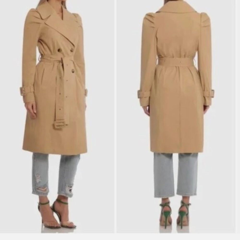 NWT Avec Les Filles Classic Tan Trench Coat